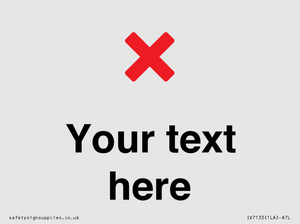 Custom plain background, red cross sign